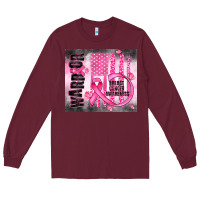 Burgundy breast cancer Long Sleeve Tee - JahusDesignShop