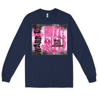 Navy breast cancer Long Sleeve Tee - JahusDesignShop