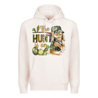 Pale Pink The Hunt Is On Premium Hoodie - BundleAndBundleShop