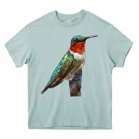 Arona Ruby Throated Hummingbird Bird Heavy Core Tee - LillyAllenDesigns