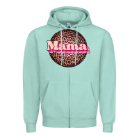 Seafoam mama leopard Zipper Hoodie - JahusDesignShop