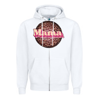 White mama leopard Zipper Hoodie - JahusDesignShop