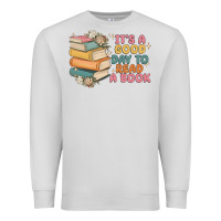 Dove Grey it's a good day to read a book Premium Sweatshirt - MaliasSmallBusiness