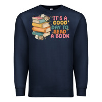 Navy it's a good day to read a book Premium Sweatshirt - MaliasSmallBusiness
