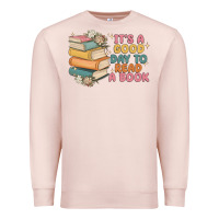 Pale Pink it's a good day to read a book Premium Sweatshirt - MaliasSmallBusiness