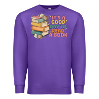 Purple it's a good day to read a book Premium Sweatshirt - MaliasSmallBusiness
