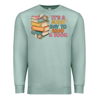 Seafoam it's a good day to read a book Premium Sweatshirt - MaliasSmallBusiness