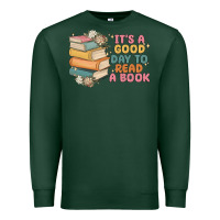 Sports Green it's a good day to read a book Premium Sweatshirt - MaliasSmallBusiness