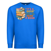 True Royal it's a good day to read a book Premium Sweatshirt - MaliasSmallBusiness