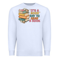 White it's a good day to read a book Premium Sweatshirt - MaliasSmallBusiness
