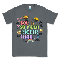 Charcoal Heather god is bigger Classic Tee - JahusDesignShop