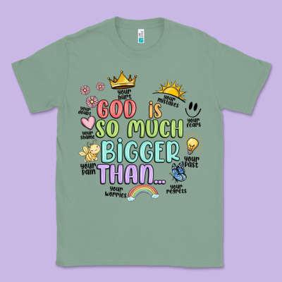 God Is Bigger Classic Tee Designed By Jahusdesignshop
