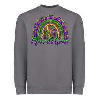 Storm mardi gras rainbow and fleur de lis Heavyweight Sweatshirt - RanaPortraitStore