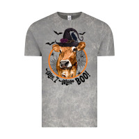 Cloud Rock Halloween Cow Moo I Mean Boo Vintage Tee - texasbilliewilder