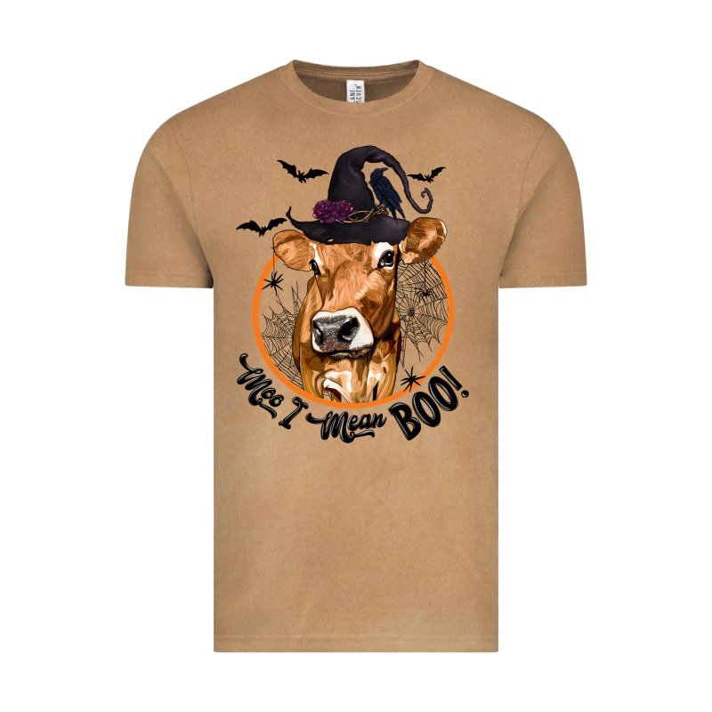 Halloween Cow Moo I Mean Boo Vintage Tee by texasbilliewilder | Teevron
