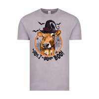 Vintage Zinc Halloween Cow Moo I Mean Boo Vintage Tee - texasbilliewilder