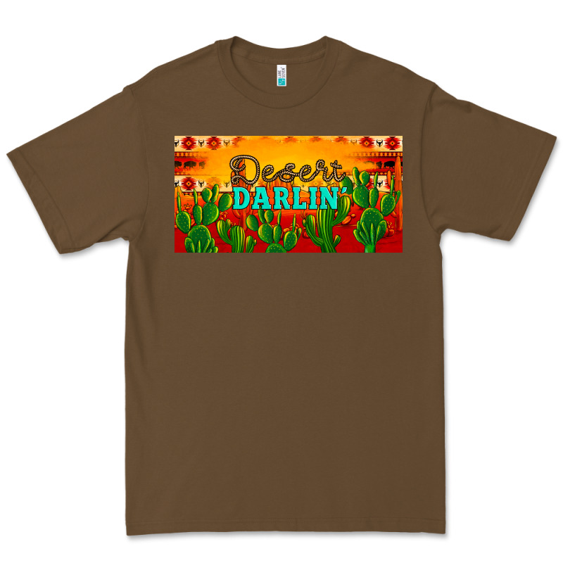 Desert Darlin' Aztec Desert Sunset License Plate Premium Tee by Artiststas | Teevron