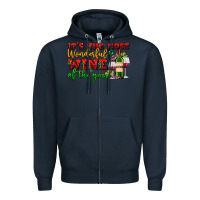 Navy its the most wonderful wine of the year Zipper Hoodie - AdoDesignShop