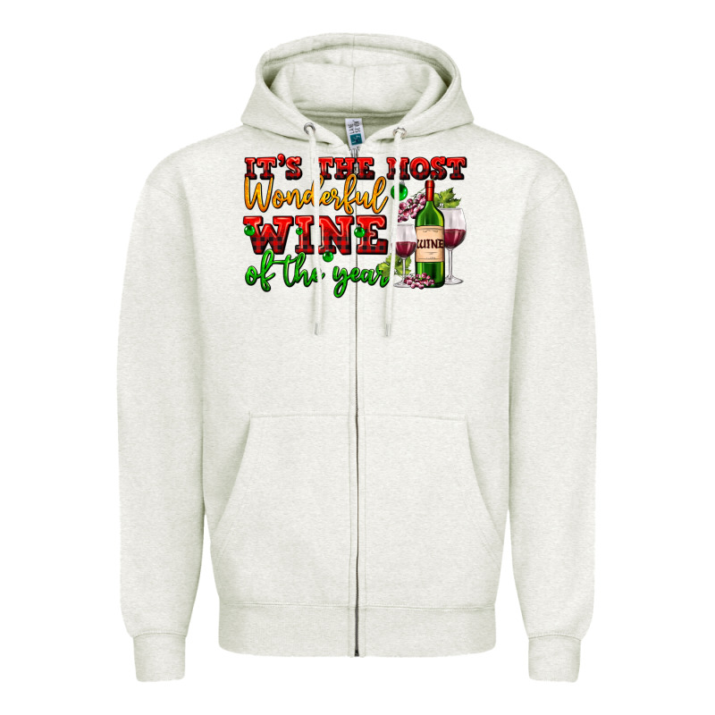 Its The Most Wonderful Wine Of The Year Zipper Hoodie by AdoDesignShop | Teevron