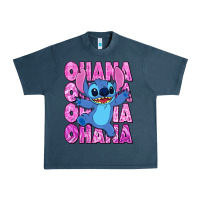 Midnight Navy ohana stitch Urban Heavy Tee - Zillion Design Studio