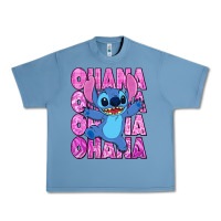Pebble Blue ohana stitch Urban Heavy Tee - Zillion Design Studio