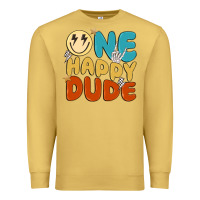 Antique Gold one happy dude Premium Sweatshirt - MaliasSmallBusiness
