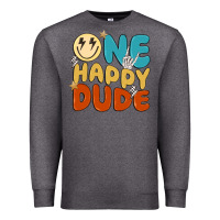 Charcoal Heather one happy dude Premium Sweatshirt - MaliasSmallBusiness