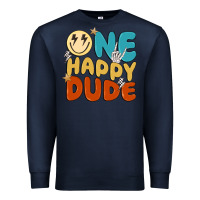 Navy one happy dude Premium Sweatshirt - MaliasSmallBusiness