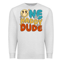 Oatmeal Heather one happy dude Premium Sweatshirt - MaliasSmallBusiness