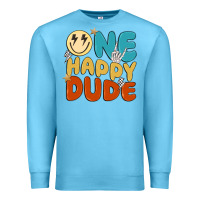 Ocean Blue one happy dude Premium Sweatshirt - MaliasSmallBusiness