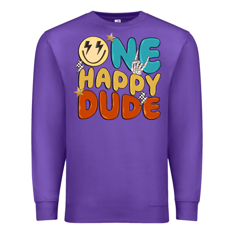 One Happy Dude Premium Sweatshirt by MaliasSmallBusiness | Teevron