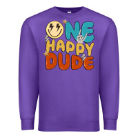 Purple one happy dude Premium Sweatshirt - MaliasSmallBusiness