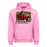 Fuchsia Pink Merry Christmas Truck Urban Hoodie - Bettercallsaul