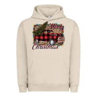 Pigment French Oak Merry Christmas Truck Urban Hoodie - Bettercallsaul