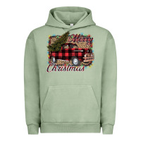 Pigment Oil Green Merry Christmas Truck Urban Hoodie - Bettercallsaul