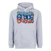 Heather Grey god shed his grace on the thee Heavyweight Hoodie - MaliasSmallBusiness