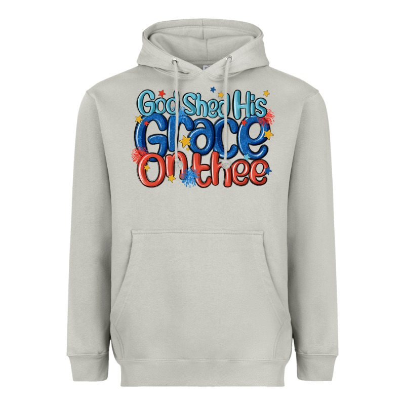 God Shed His Grace On The Thee Heavyweight Hoodie by MaliasSmallBusiness | Teevron