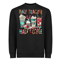 Black half teacher half coffee Heavyweight Sweatshirt - texasbilliewilder