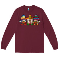Burgundy mexican gnomes Long Sleeve Tee - JahusDesignShop