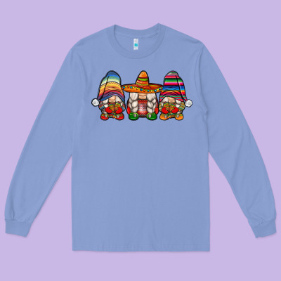 Mexican Gnomes Long Sleeve Tee Designed By Jahusdesignshop