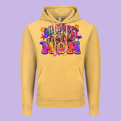 Oh Honey I Am That Mom Vintage Hoodie Designed By Zillion Design Studio