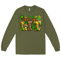Army Green st patricks lets get lit Long Sleeve Tee - AdoDesignShop