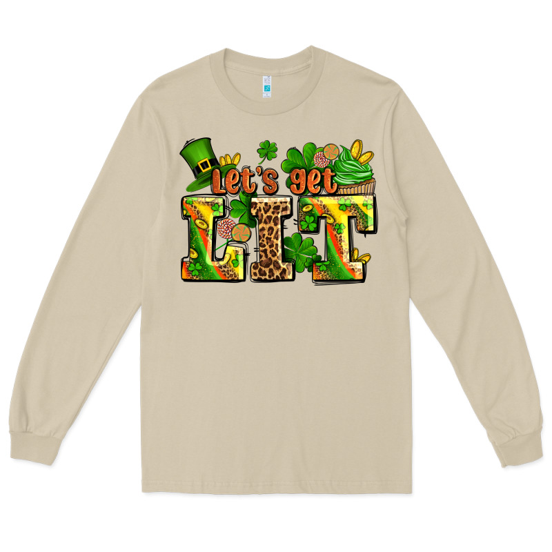 St Patricks Lets Get Lit Long Sleeve Tee by AdoDesignShop | Teevron