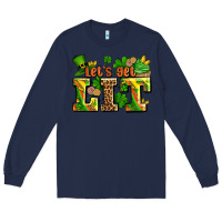 Navy st patricks lets get lit Long Sleeve Tee - AdoDesignShop