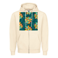 Sandshell colorful tropical flowers seamless pattern Zipper Hoodie - BundleAndBundleShop