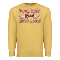 Antique Gold good girls read dirty books Premium Sweatshirt - MaliasSmallBusiness
