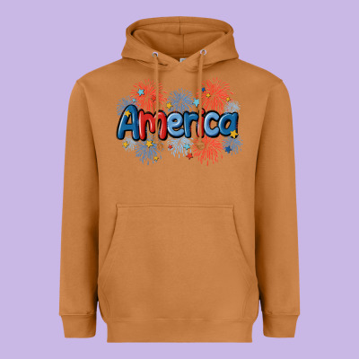 America Heavyweight Hoodie Designed By Maliassmallbusiness