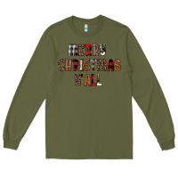 Army Green merry christmas y all Long Sleeve Tee - JahusDesignShop