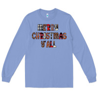 Colony Blue merry christmas y all Long Sleeve Tee - JahusDesignShop