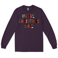 Plum merry christmas y all Long Sleeve Tee - JahusDesignShop